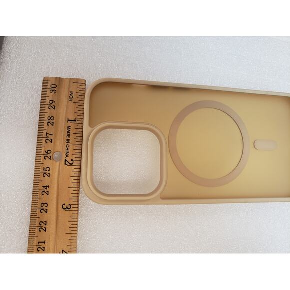 Miracase Phone Case for iPhone 14 PRO. Beige. Gold Buttons - Picture 6 of 9